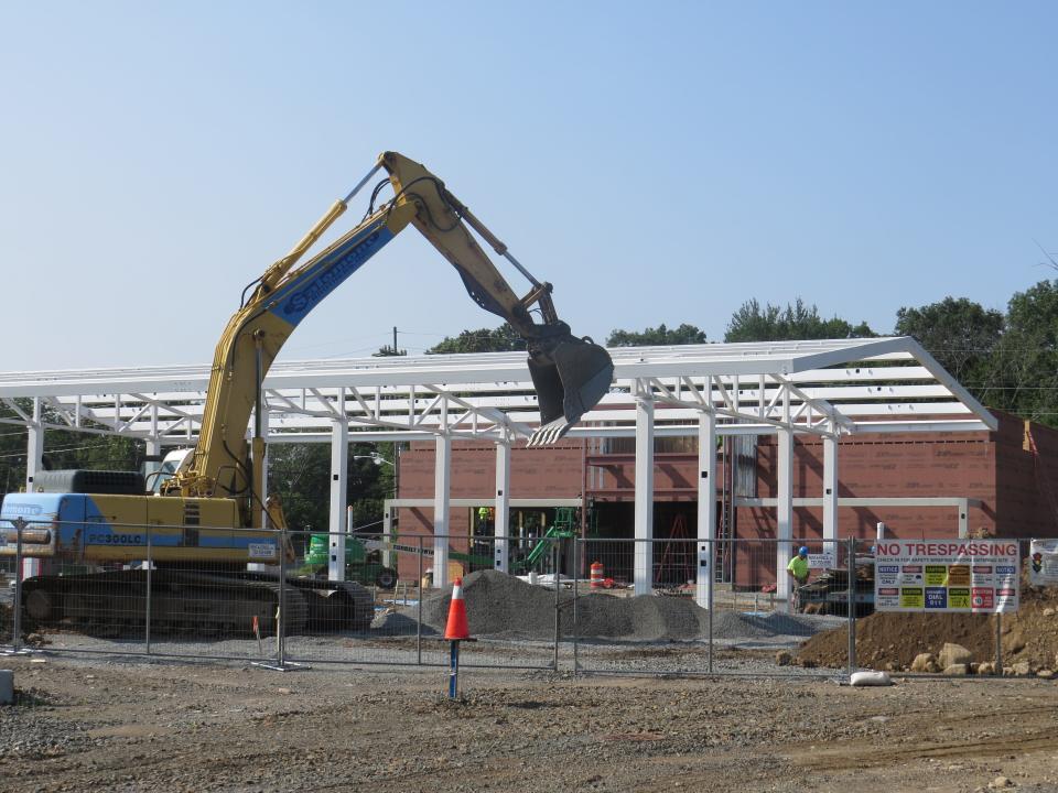 Construction seen for a new Wawa convenience store and gas station on Route 46 in Mountain Lakes on July 26, 2023.