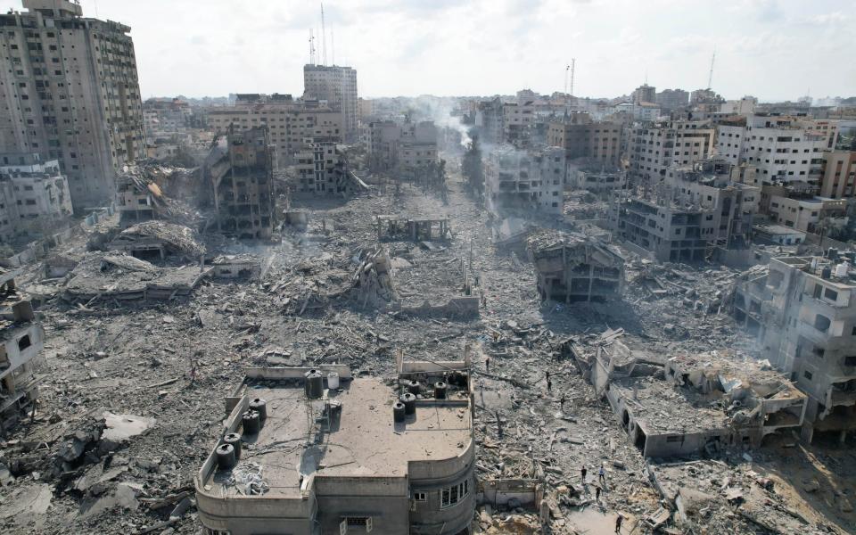 Aftermath of Israeli airstrikes in Gaza