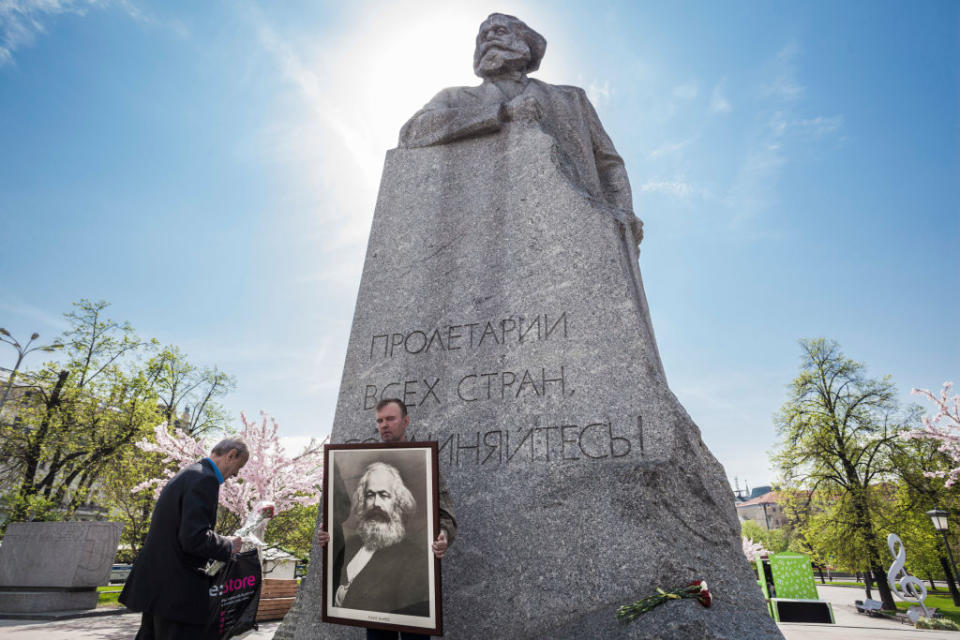 Karl Marx 200th anniversary of birthday in Moscow