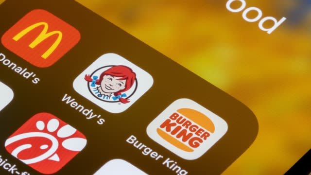 Wendy's and Burger King on an iPhone app.