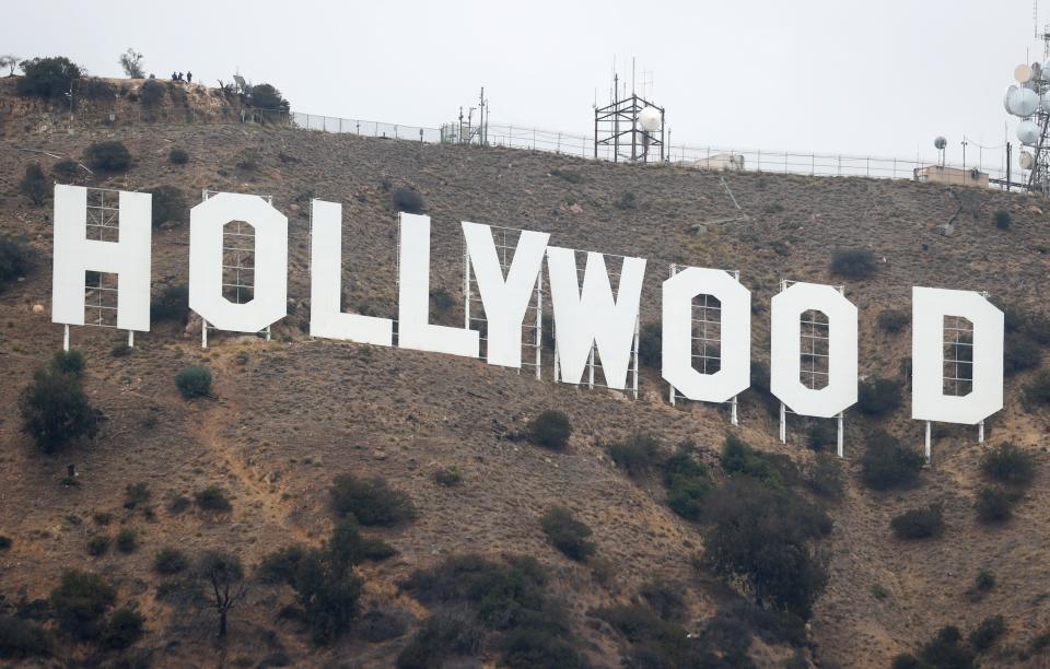 The historic Hollywood sign in Los Angeles.