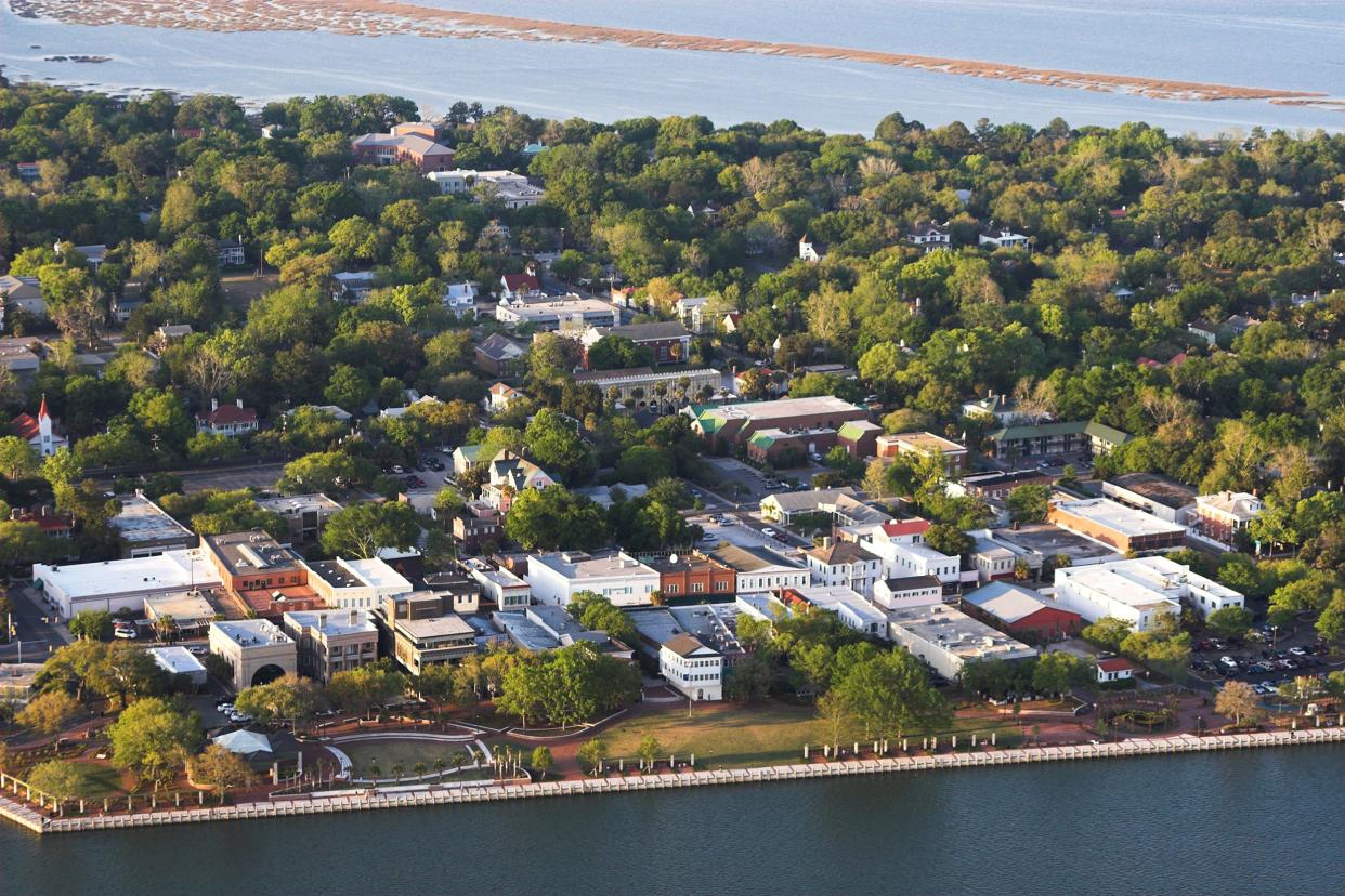 Aerial view of Beaufort, South Carolina