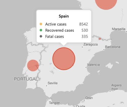 Coronavirus map