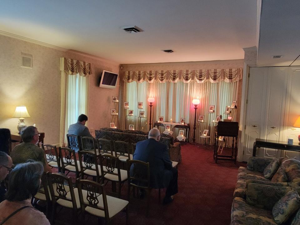 Before the memorial service held at Allore Funeral Home. Provided by Drew Saunders