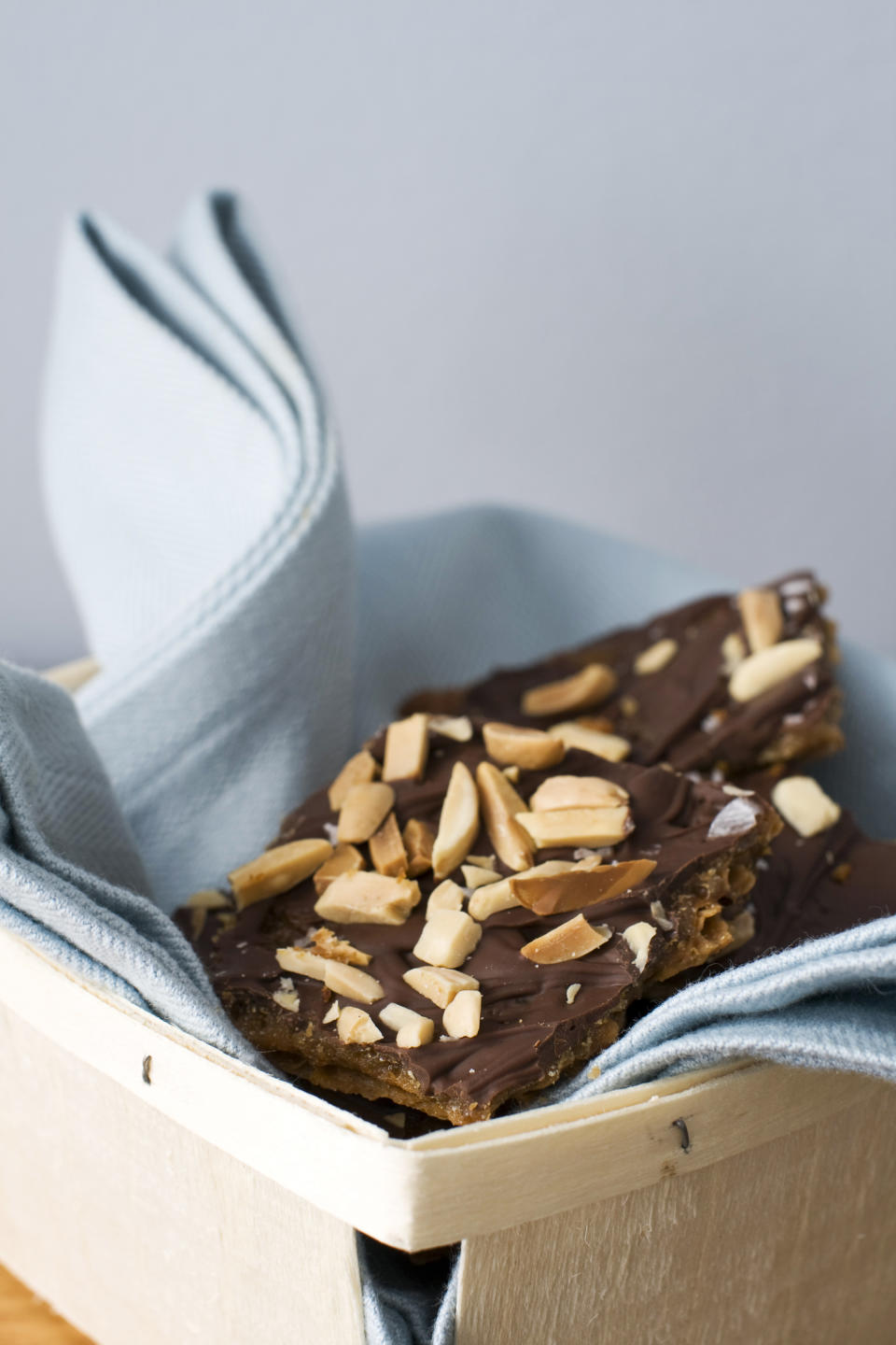 In this image taken on March 4, 2013, matzo toffee bar crunch is shown in Concord, N.H. (AP Photo/Matthew Mead)