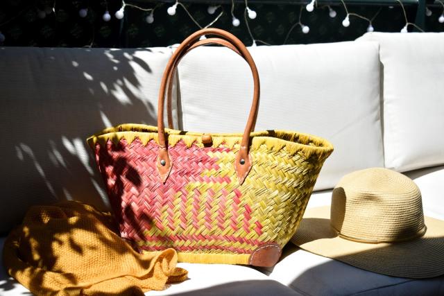 Checker Tote Bag With Woven Pattern And Silicone Handles For Women, Cute  Colorful Shoulder Bag For Summer