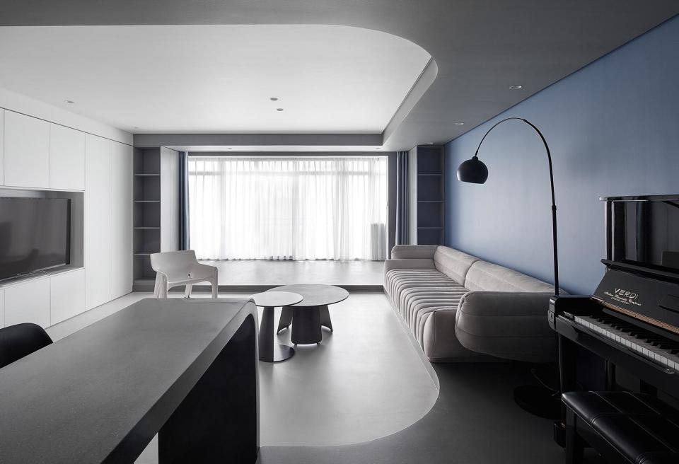在光與影之間流動的家：具未來感的2,000呎北京公寓