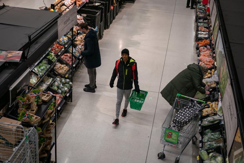 Smaller food price rises have helped drag down inflation over recent months (PA Wire)