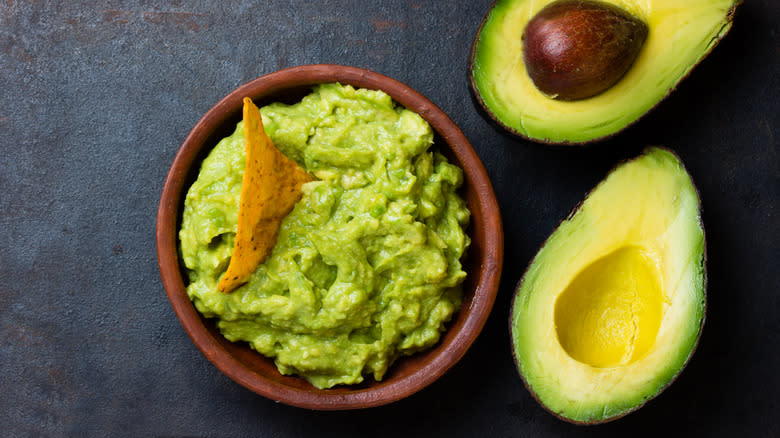 A bowl of guacamole