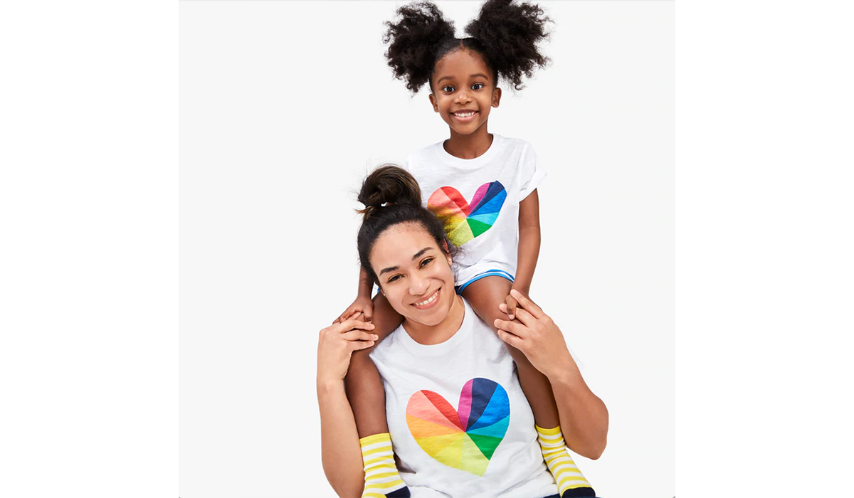 Rainbow Prism shirts in adult and children's sizes.