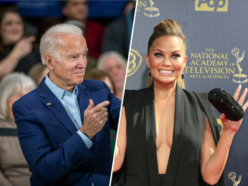 Präsident Joe Biden folgt, Chrissy Teigen jubelt (Bild: [M] Nuno21/Joe Seer/Shutterstock.com)