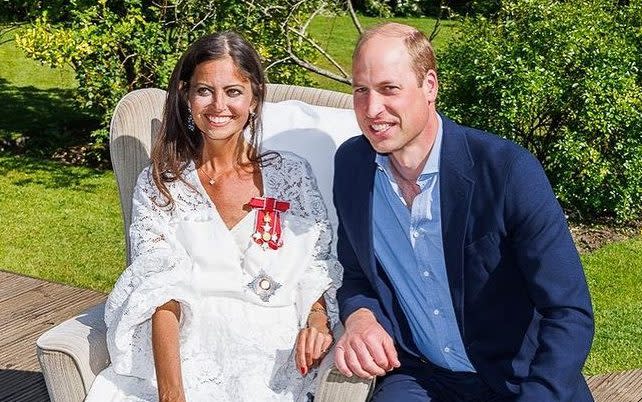 Dame Deborah James and the Duke of Cambridge