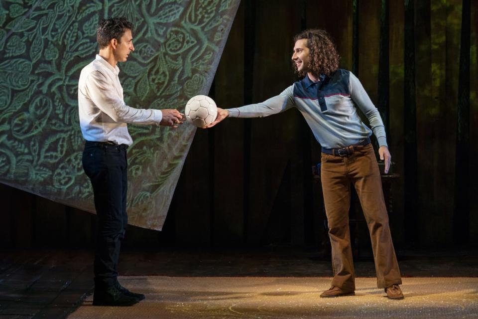 <div class="inline-image__caption"><p>Amir Arison and Amir Malaklou in "The Kite Runner."</p></div> <div class="inline-image__credit">Joan Marcus</div>