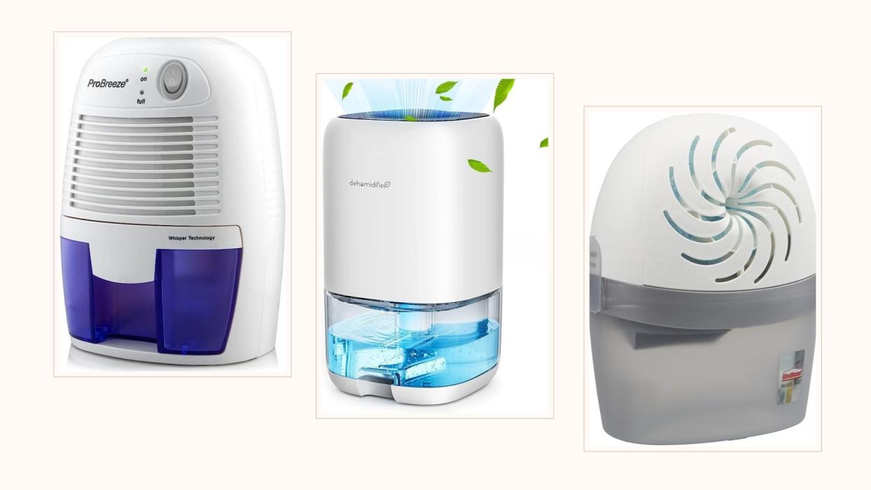  Dehumidifier deals Prime day - listing image of three of the best dehumidifiers . 