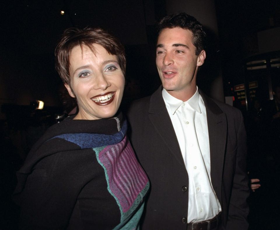 UNITED STATES - DECEMBER 16:  Emma Thompson and boyfriend Greg Wise attending premiere of movie 