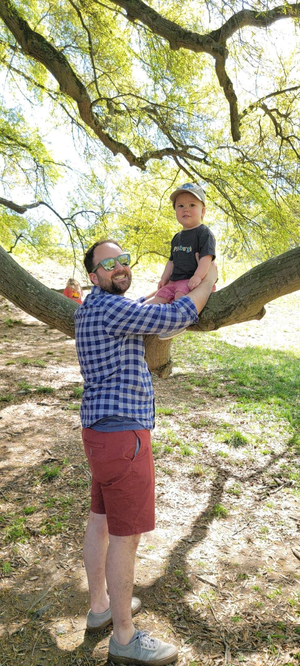 Aaron Beck, left, took his own life last year following the death of his son, Anderson, right, who had been left in a hot car.