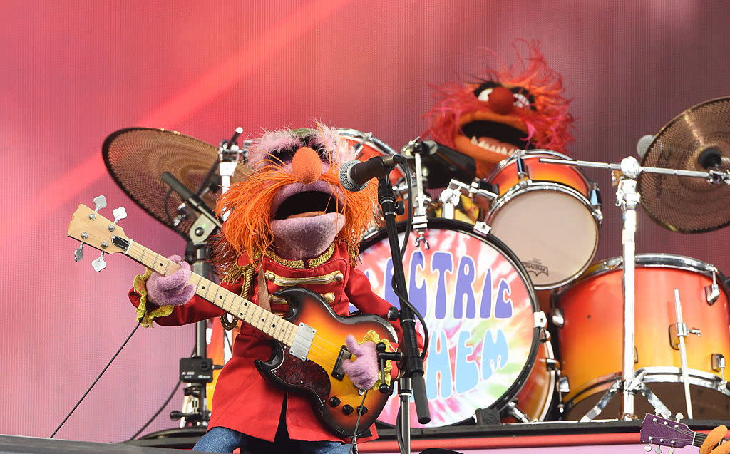 SAN FRANCISCO, CA - AUGUST 07: Animal and Floyd Pepper of Muppet Band Dr. Teeth & the Electric Mayhem perform during the 2016 Outside Lands Music And Arts Festival at Golden Gate Park on August 7, 2016 in San Francisco, California. (Photo by C Flanigan/WireImage)