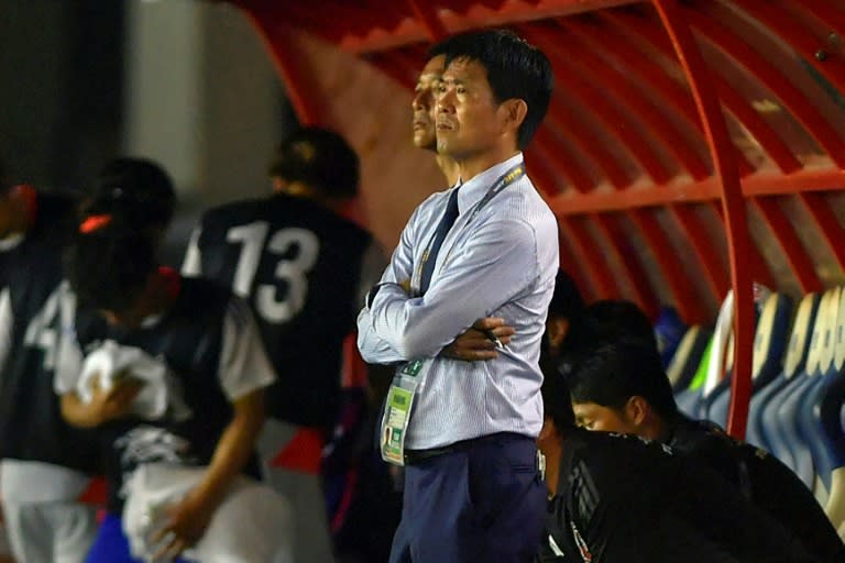 Hajime Moriyasu has taken <a class="link " href="https://sports.yahoo.com/soccer/teams/japan/" data-i13n="sec:content-canvas;subsec:anchor_text;elm:context_link" data-ylk="slk:Japan;sec:content-canvas;subsec:anchor_text;elm:context_link;itc:0">Japan</a> into the third World Cup qualifying round (Sai Aung MAIN)