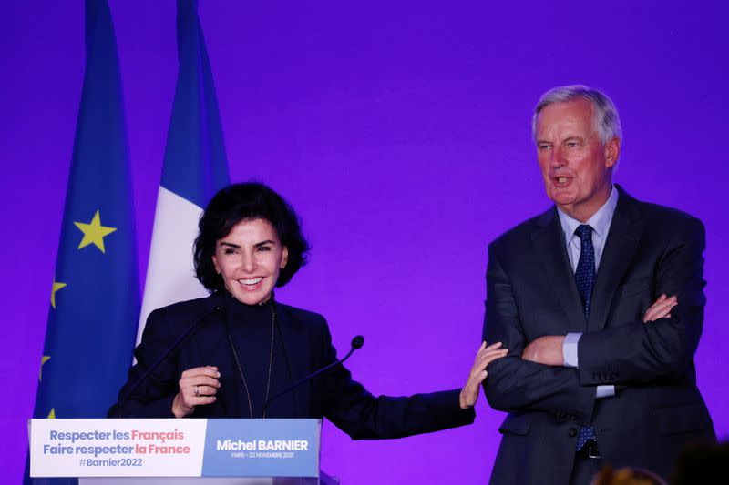 Michel Barnier, former EU chief negotiator and Les Republicains party presidential primary candidate, in Paris