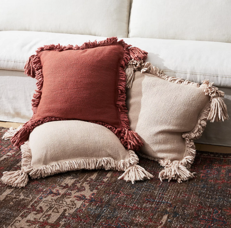 1) Amber Lewis for Anthropologie Fringed Joshua Pillow