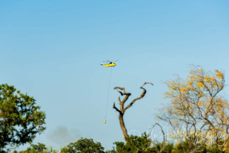 Photo of the Moore Peak Fire in Llano County taken Friday. (Courtesy Felicia Perez, Double F Photography)