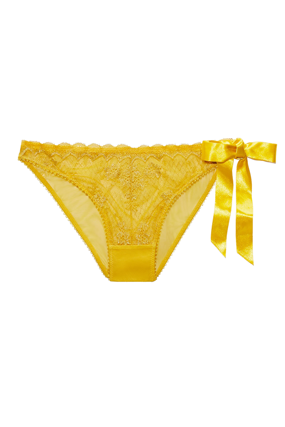 Tie Bikini Underwear in Yellow Sunflower