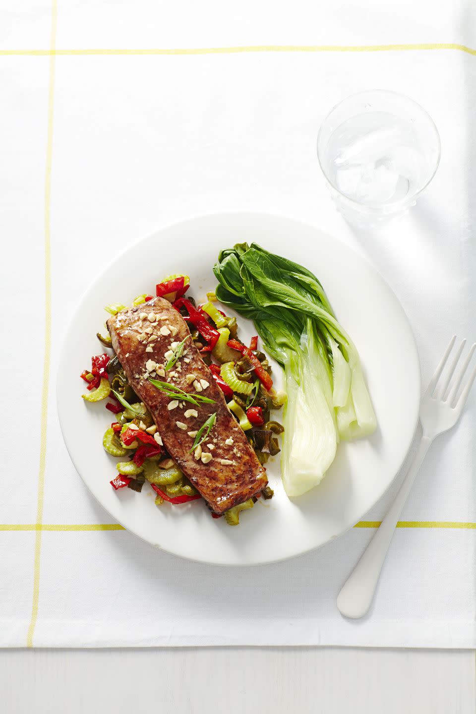 Spicy Soy-Glazed Salmon with Bok Choy