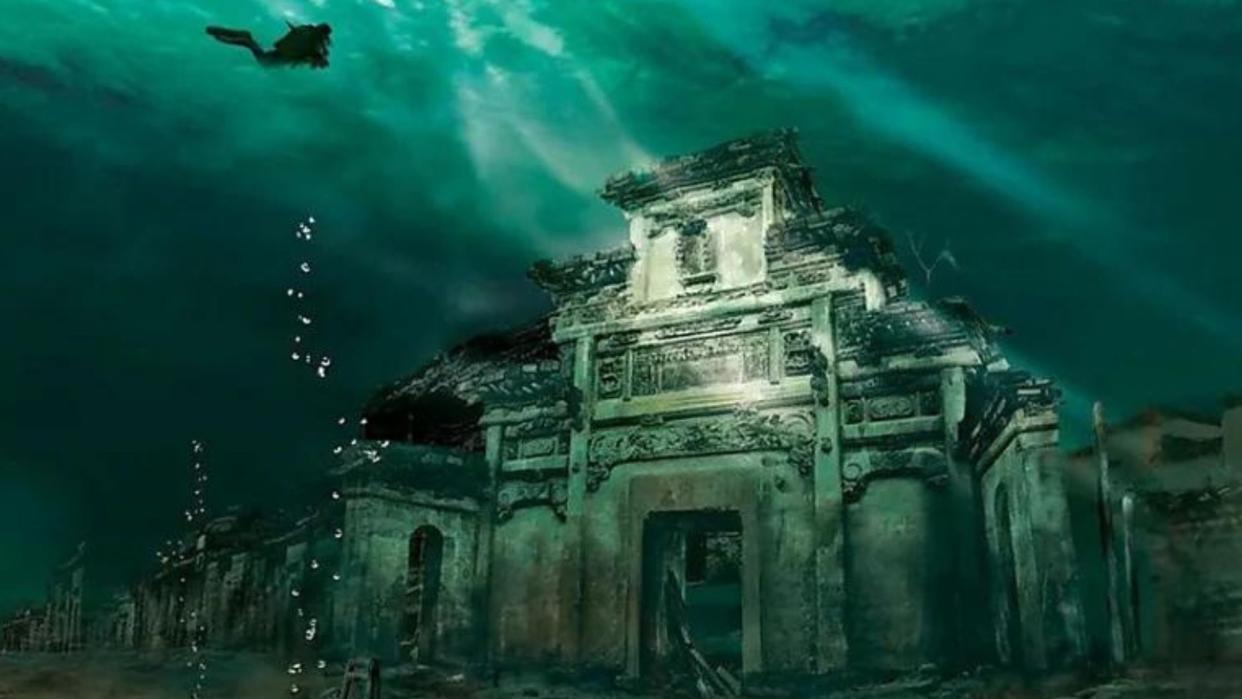 Shicheng, la ciudad submarina de China, considerada la Atlantis del Este. Foto: Youtube