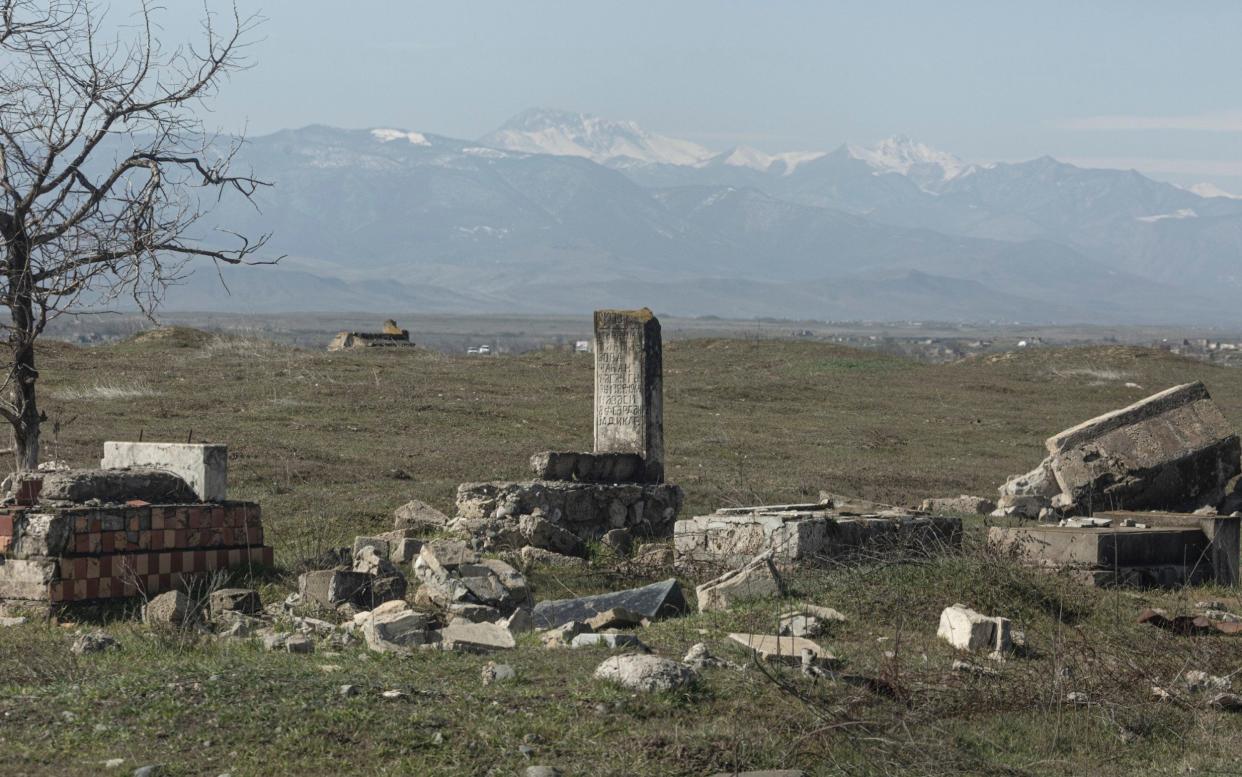 A damaged graveyard near what was formerly the border between Azerbaijan and Nagorno-Karabakh - Sam Tarling/Sam Tarling