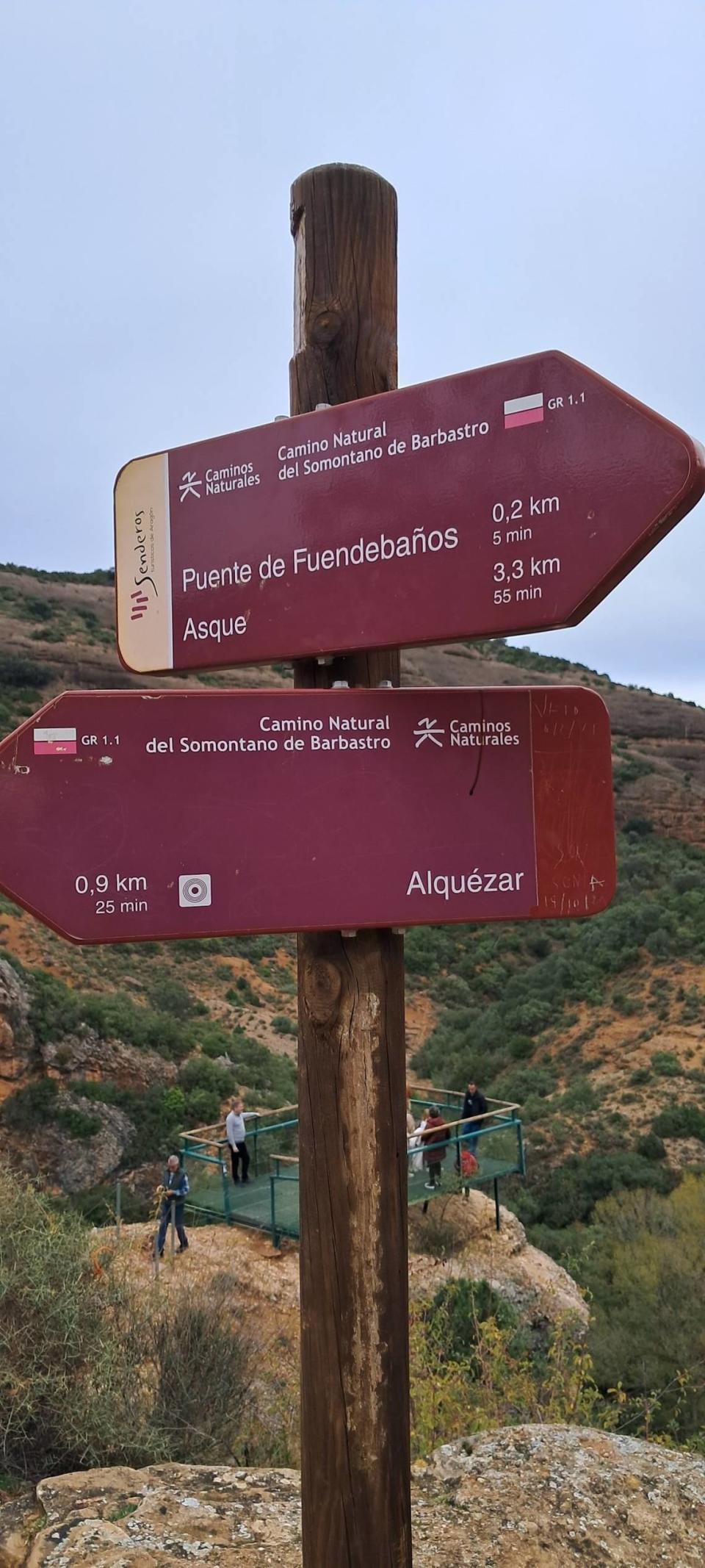 Zona de llegada para disfrutar de las vistas