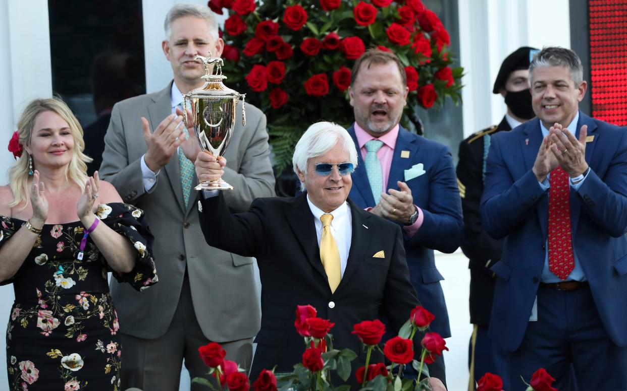 Six-time Derby-winning trainer Bob Baffert will miss his third consecutive Kentucky Derby. Baffert and horse Muth would have been among the favorites Saturday were he allowed to run.