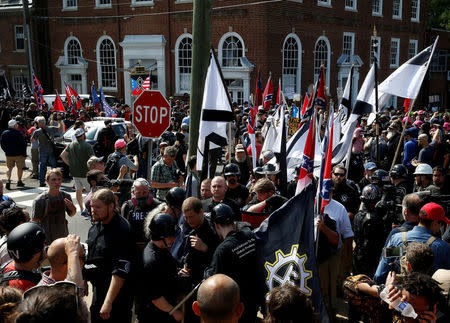 FILE PHOTO: White nationalists rally in Charlottesville, Virginia, U.S., August 12, 2017. REUTERS/Joshua Roberts/File Photo