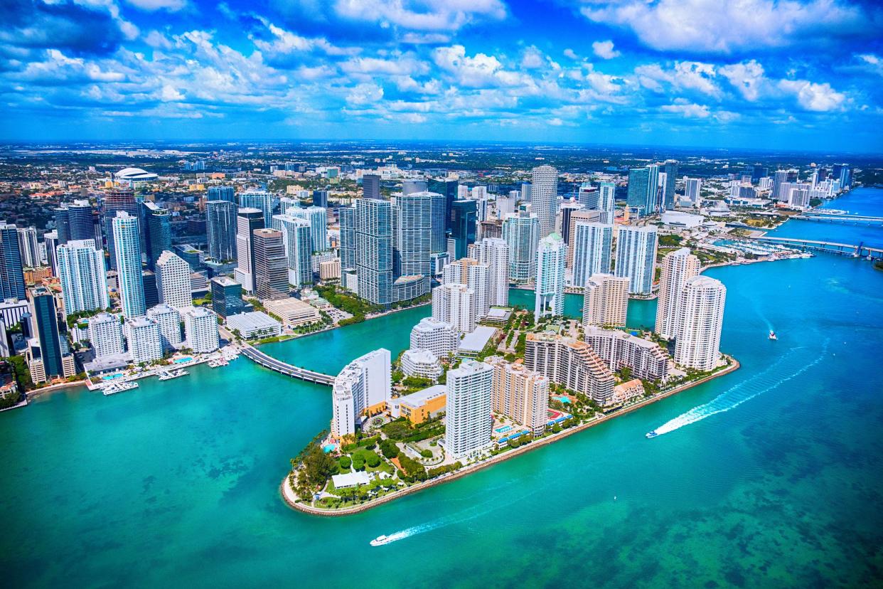 aerial view of downtown Miami, Florida