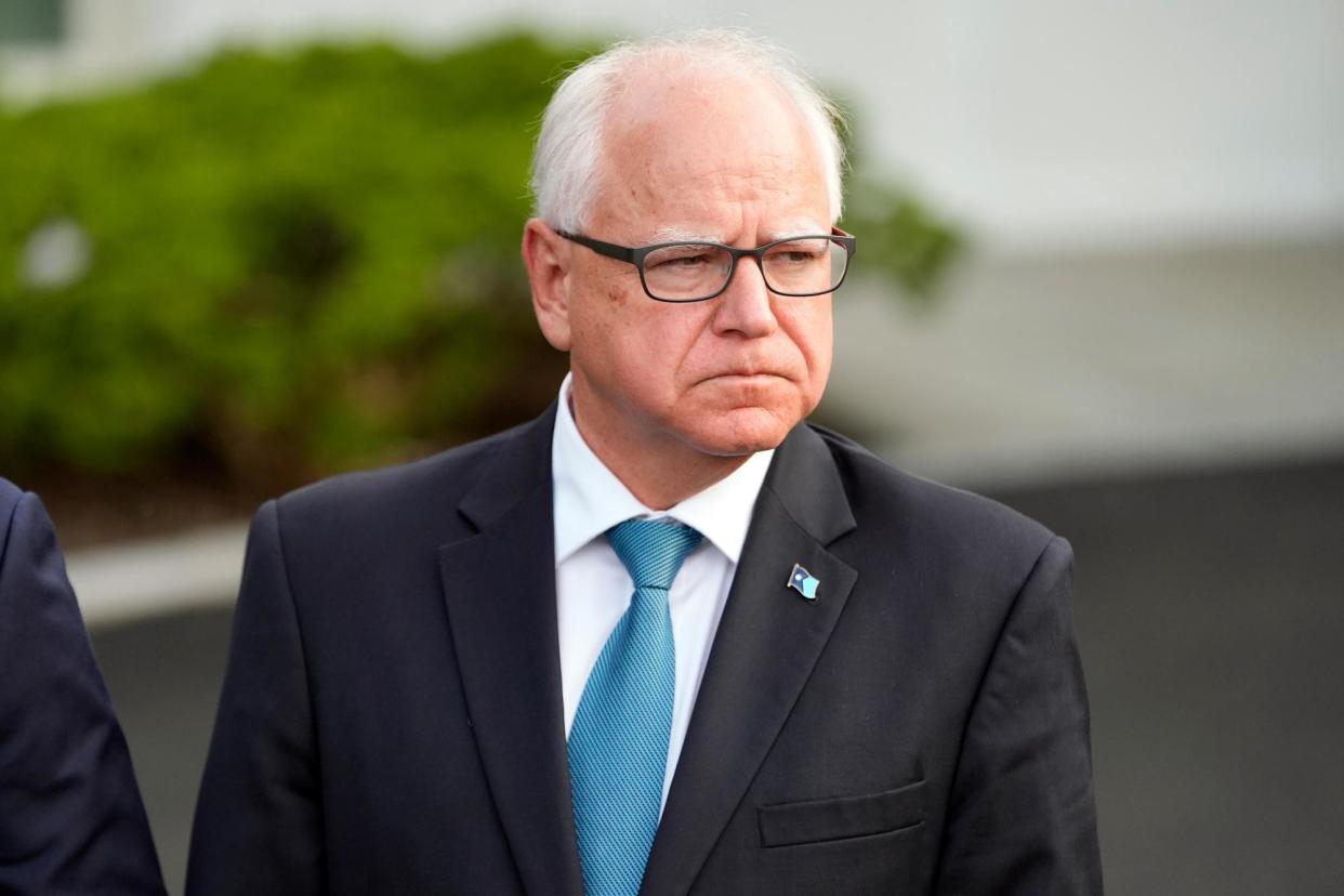 <span>Tim Walz at the White House in Washington DC on 3 July 2024.</span><span>Photograph: Jacquelyn Martin/AP</span>