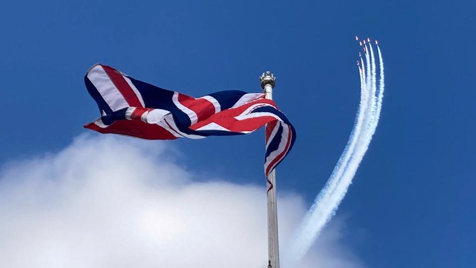 The Red Arrows joined in with the display