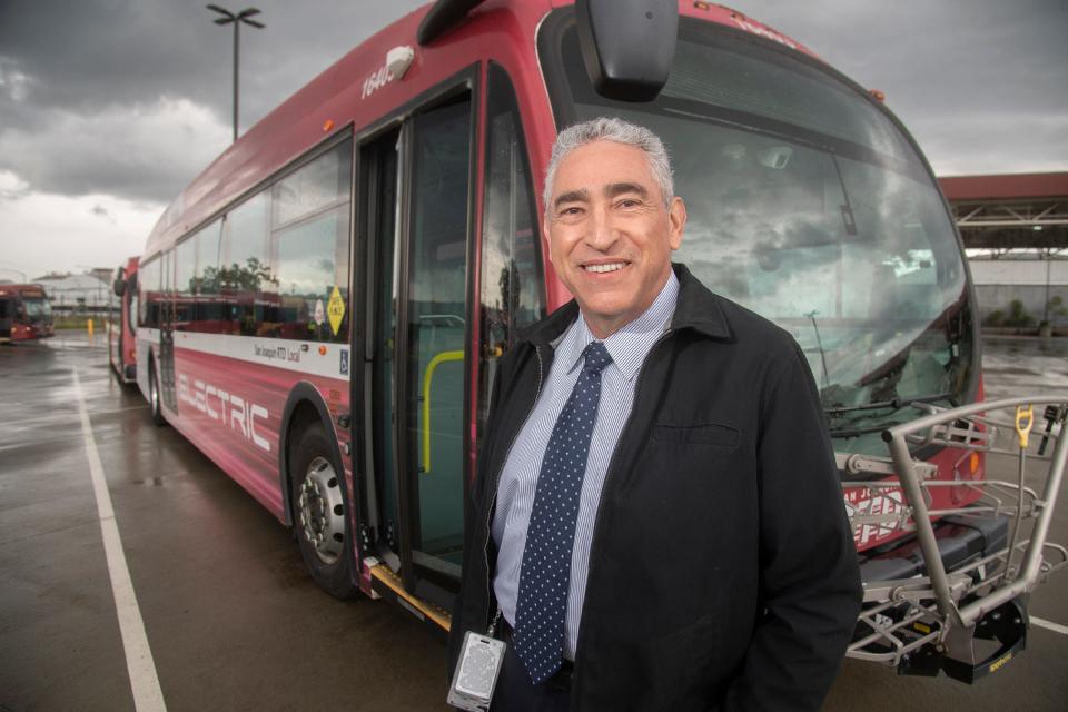 Ciro Aguirre had been named as the new COO of the San Joaquin Regional Transit District. The use of a wide angle lens (24mm) gives a lot of depth of field.