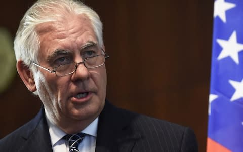 US Secretary of State Rex Tillerson disagreed with Donald Trump on a number of issues - Credit: AFP