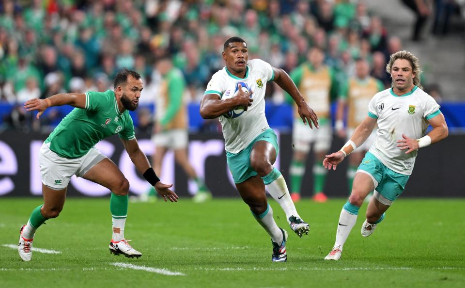 Damian Willemse of South Africa runs with the ball (Getty Images)