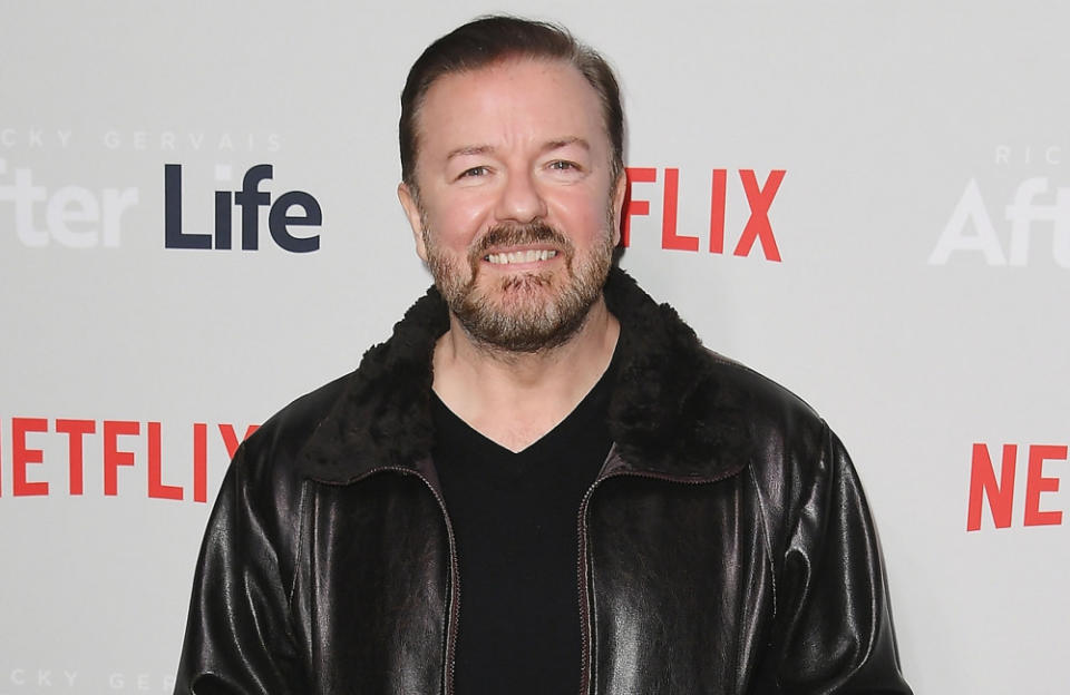 Ricky Gervais won't ignore taboo subjects credit:Bang Showbiz