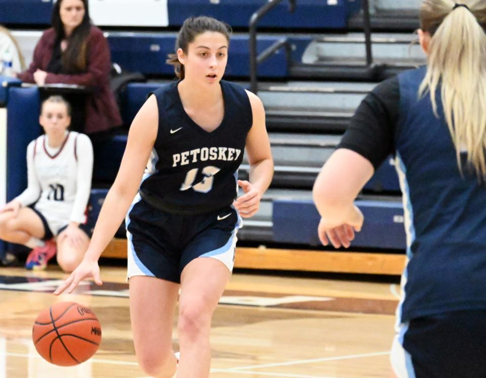 Senior Quinn Matthews and the Petoskey girls' basketball team wrapped up their 2023-24 season Monday, with Matthews joining four other seniors in their final game.