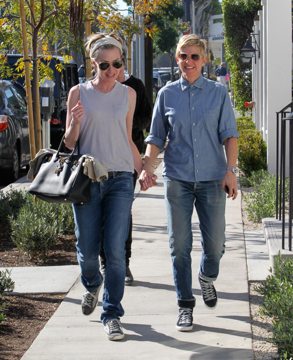 Portia de Rossi and Ellen DeGeneres