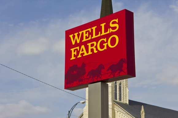 Wells Fargo branch sign.