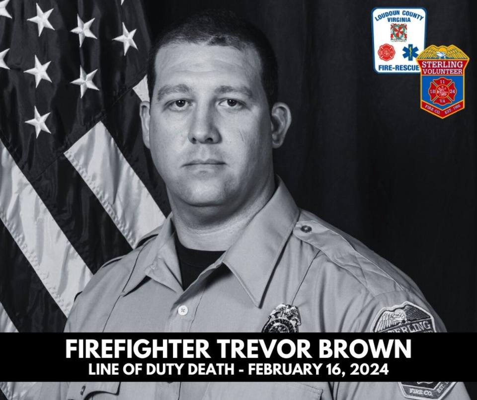 Firefighter Trevor Brown was killed in the blast (Loudoun County Fire and Rescue)