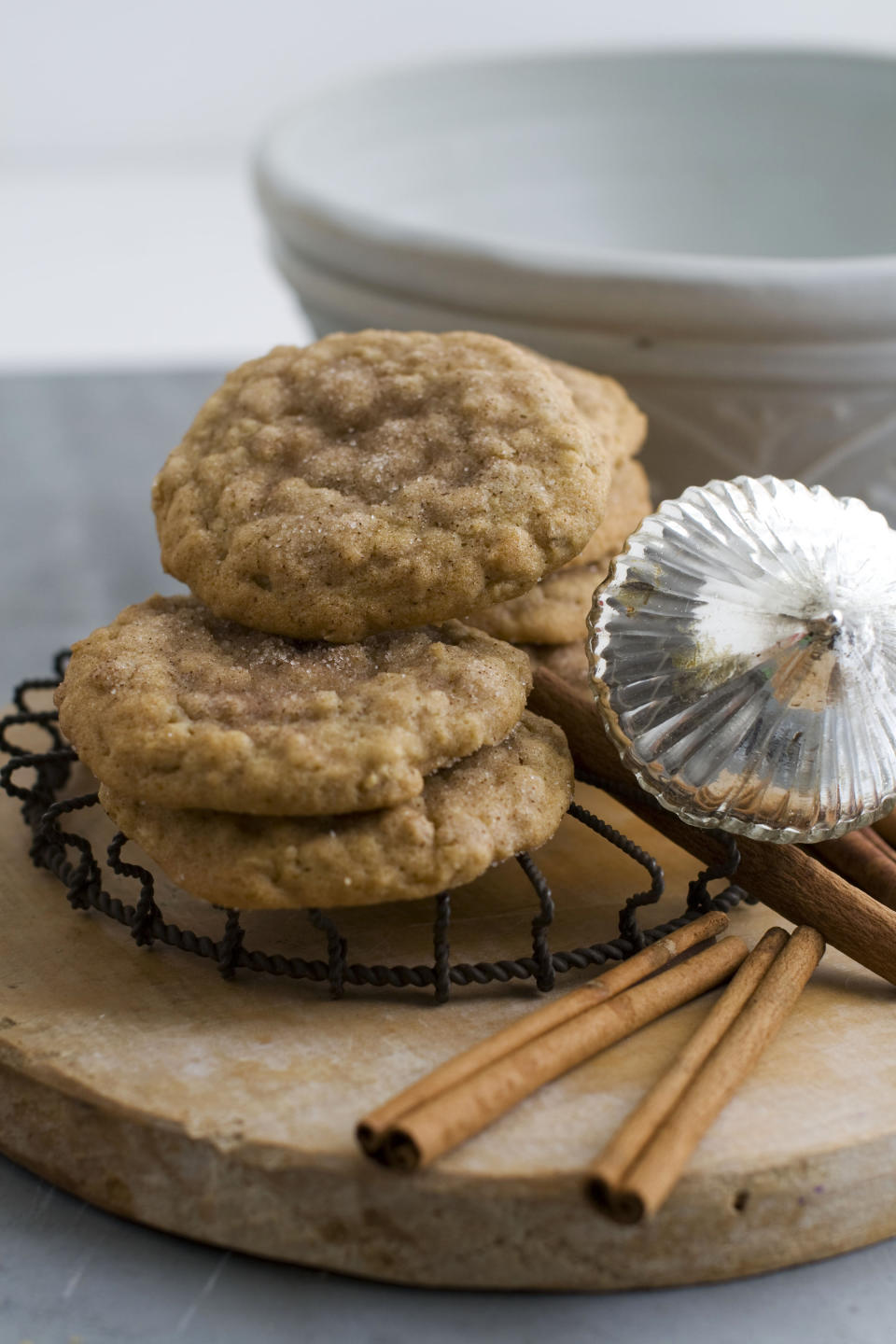 In this image taken on Monday, Nov. 5, 2012, cinnamon honey oat drops are shown in Concord, N.H. (AP Photo/Matthew Mead)