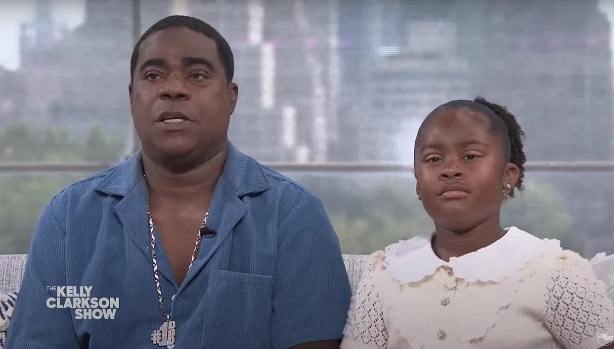 Tracy Morgan and his daughter Maven on the Kelly Clarkson show