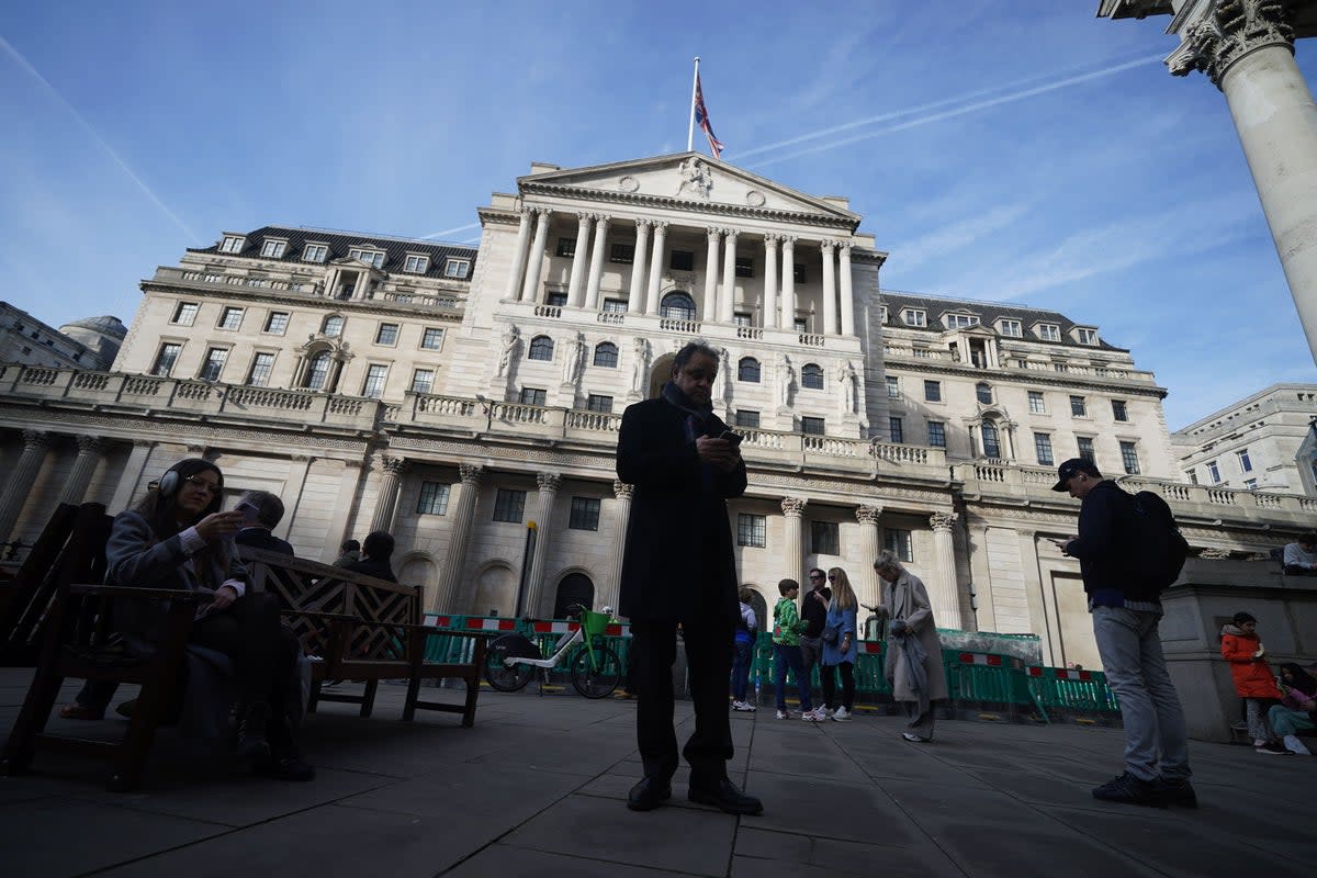 Members of the BoE’s Monetary Policy Committee (MPC), who make the decision on rates, will be keeping a keen eye on Wednesday’s inflation figure, (Yui Mok/PA) (PA Wire)