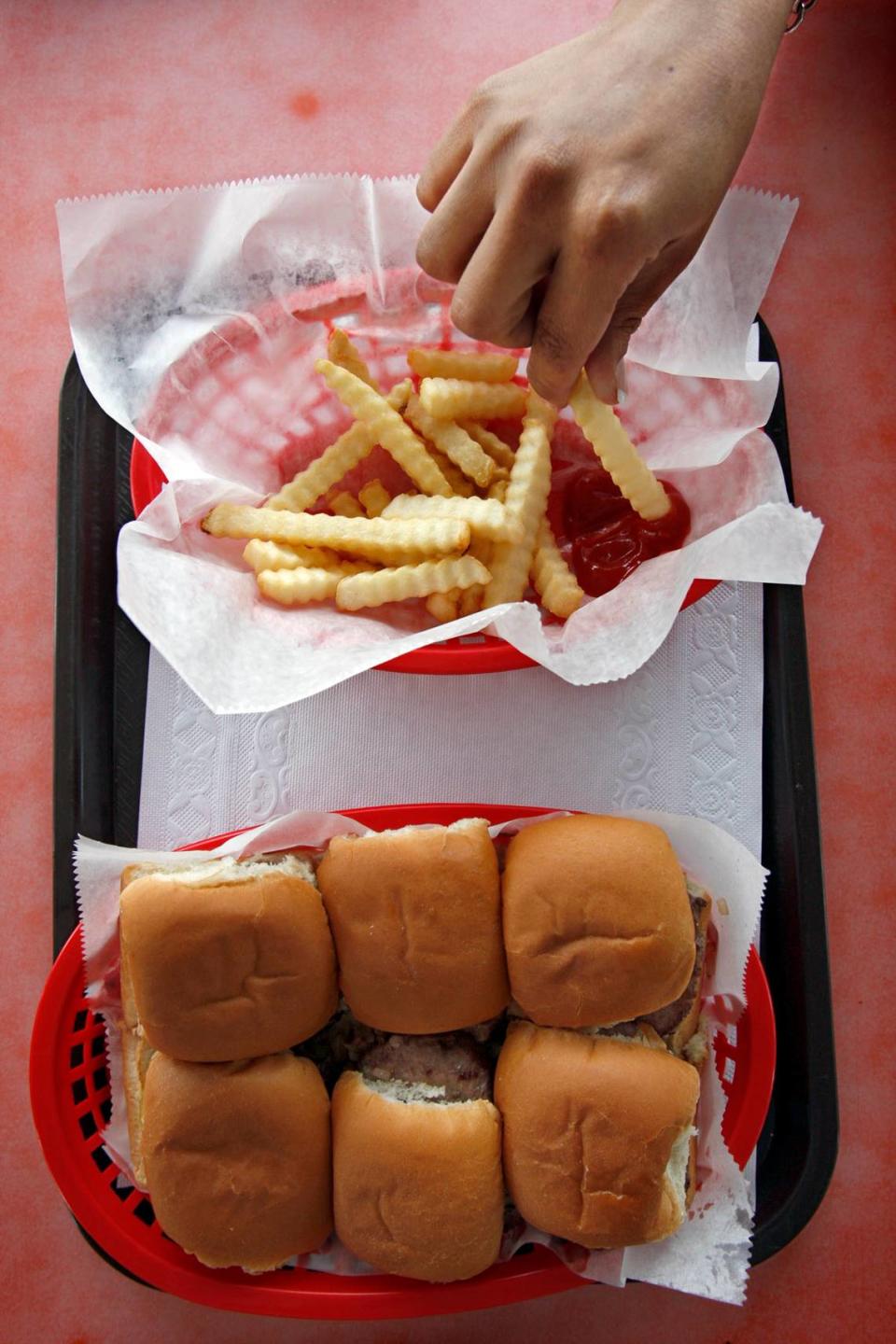 Burgers and fries at the last remaining Royal Castle in South Florida.