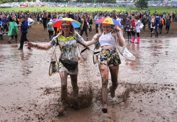 <p>Yes, our beloved Glasto comes in at number seven. We all know its a good time however we can all agree the British ‘summer’ weather of torrential rain and mud makes it a pretty dirty and gruelling experience.<i> [Photo: Jim Dyson/Getty Images]</i></p>