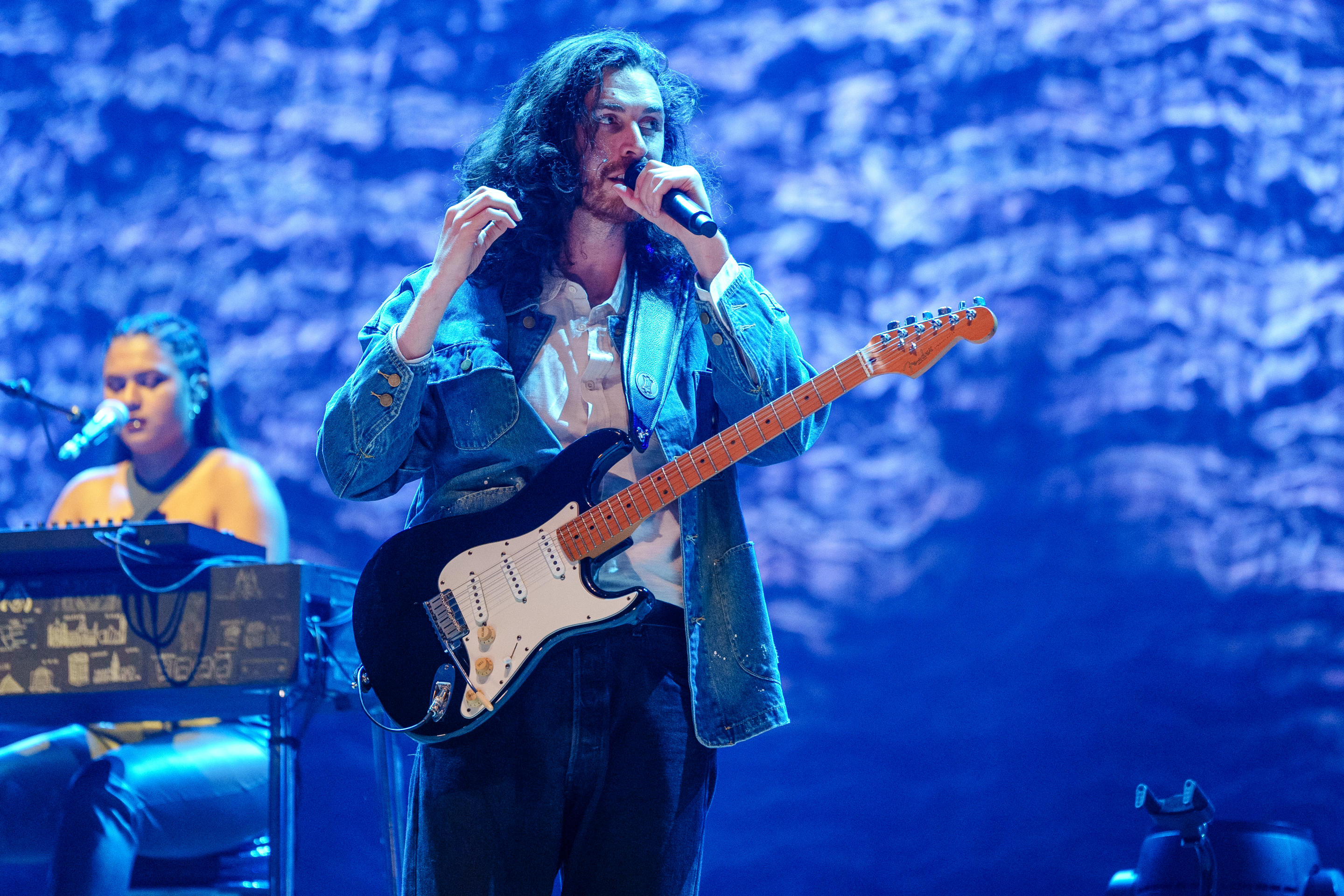 Hozier performs during Lollapalooza at Grant Park in Chicago.