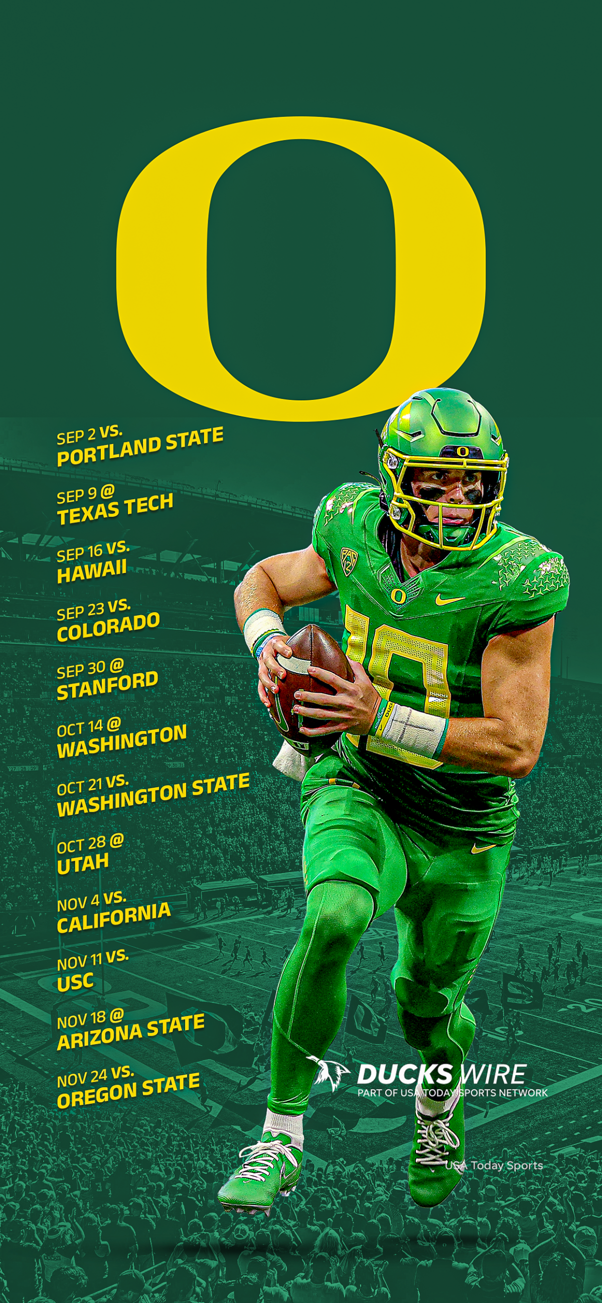 2023 Oregon Ducks Football Schedule: Downloadable Smartphone Wallpaper -  Yahoo Sports